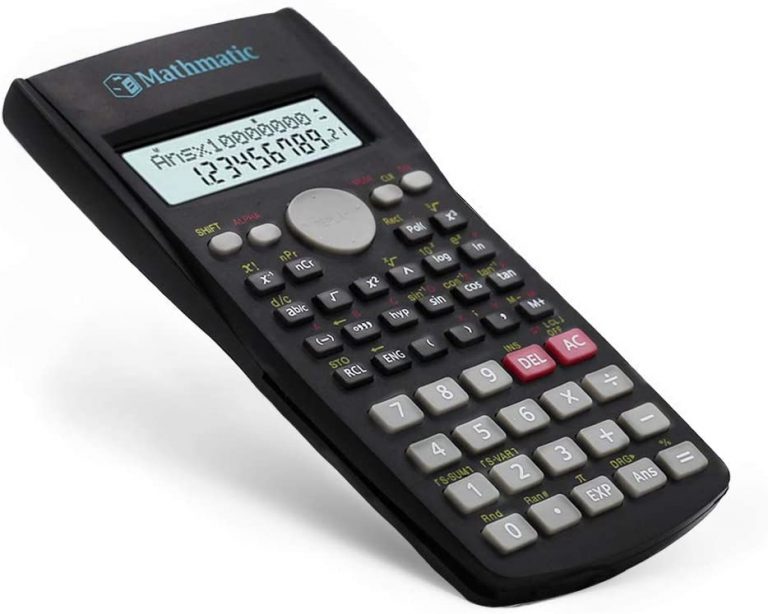 Calculadora Científica Pungltd 240 Funções - 2 Linhas, 10+2 Dígitos, Capa Deslizante - Rosa