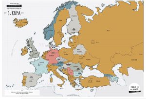 Mapa de Europa rascable de Enjoy Maps - Los mejores Mapa Mundi para rascar que comprar por internet - Mejor mapamundi rascable del mercado